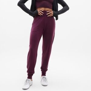 Athleta Coaster Luxe High Rise Jogger Spiced Cabernet Heather Small Tall Long